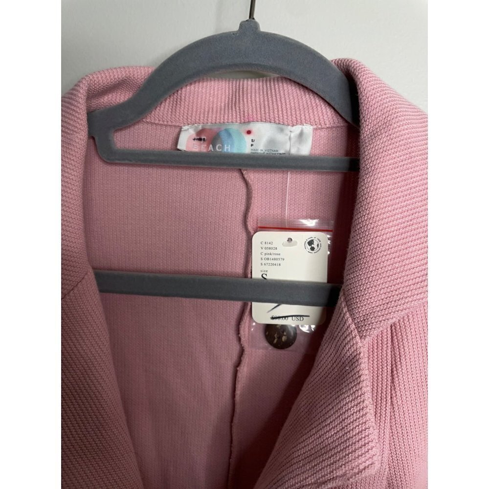 Free People PP Beach Lizzie Blazer Pink Romper One Piece Dress Size S NWT - Picture 7 of 9